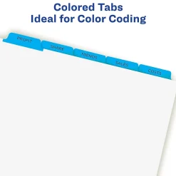 Avery Index Maker Print & Apply Label Paper Dividers, 5-Tab, Blue, 5 Sets/Pack (11410) Online