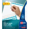 Avery Index Maker Print & Apply Label Paper Dividers for Copiers, 5 Tabs, White, 5 Sets/Pack (11421) Clearance