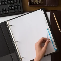 Avery Index Maker Print & Apply Label Paper Dividers for Copiers, 5 Tabs, White, 5 Sets/Pack (11421) Clearance