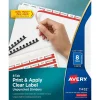 Avery Index Maker Unpunched Paper Dividers with Print & Apply Label Sheets, 8 Tabs, White, 5 Sets/Pack (11432) Clearance