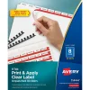 Avery Index Maker Unpunched Paper Dividers with Print & Apply Label Sheets, 8 Tabs, White, 25 Sets/Pack (11444) Discount