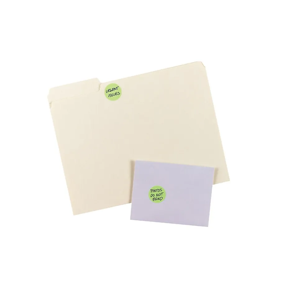 Avery Laser Color Coding Labels, 1 1/4" Dia., Neon Green, 8/Sheet, 50 Sheets/Pack (5498) Discount