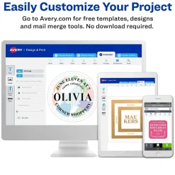 Avery Laser Color Coding Labels, 1 1/4