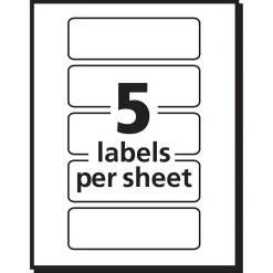 Avery Laser Color Coding Labels on 4" x 6" Sheets, 1" x 3", Assorted Colors, 200 Labels/Pack (5481) Online