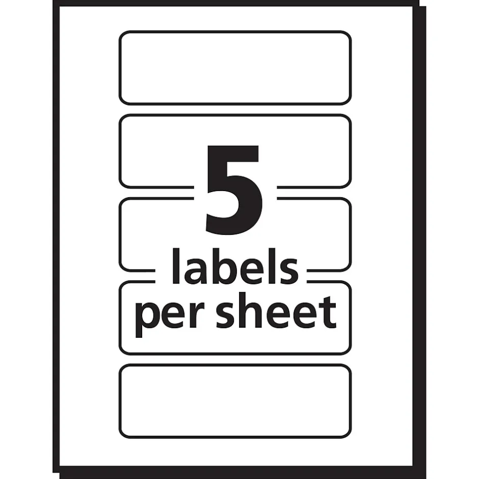 Avery Laser Color Coding Labels on 4" x 6" Sheets, 1" x 3", Assorted Colors, 200 Labels/Pack (5481) Online