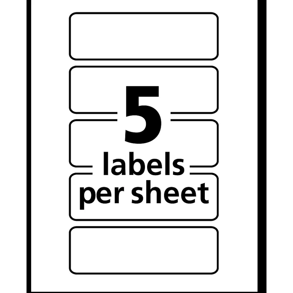 Avery Laser Color Coding Labels, 1" x 3", Neon Orange, 5/Sheet, 40 Sheets/Pack (5477) Best
