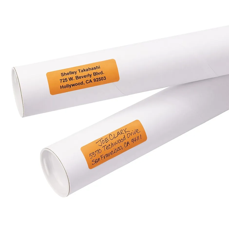 Avery Laser Color Coding Labels, 1" x 3", Neon Orange, 5/Sheet, 40 Sheets/Pack (5477) Best