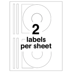 Avery Laser Media Labels, White Matte, 50 Disc and 100 Spine Labels/Pack (5931) Clearance