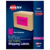 Avery Laser Shipping Labels, 5 1/2" x 8 1/2", Neon Magenta, 200 Labels/Box (5948)* Shipping Labels