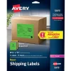Avery Laser Shipping Labels, 8-1/2" x 11", Assorted Neon, 15 Labels/Pack (5975)* Shipping Labels