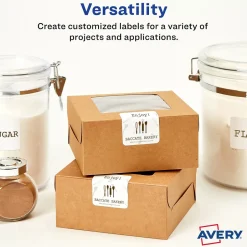 Avery Laser/Inkjet Media Labels, 2-3/4" x 2-3/4", White, 9 Labels/Sheet, 70 Sheets/Box (5196)