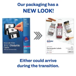 Avery Laser/Inkjet Media Labels, 2" x 2-11/16", White, 15/Sheet, 25 Sheets/Pack (6490) Best