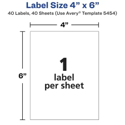 Avery Laser/Inkjet Multipurpose Labels on 4