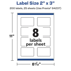 Avery Laser/Inkjet Rectangle Labels, 2