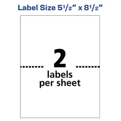 Avery Laser/Inkjet Shipping Labels, 5-1/2