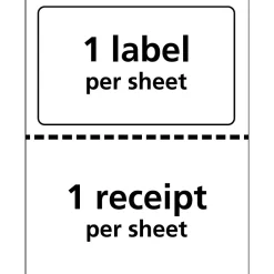 Avery Laser/Inkjet Shipping Labels with Paper Receipts, 5-1/16
