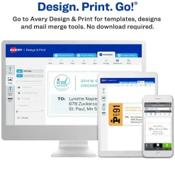 Avery Laser/Inkjet Shipping Labels with Paper Receipts, 5-1/16