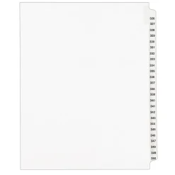 Avery Legal Pre-Printed Paper Divider Collated Set, 326-350 Tabs, White, Style, Letter Size (01343) Online