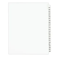 Avery Legal Pre-Printed Paper Divider Collated Set, 201-225 Tabs, White, Style, Letter Size (01338) Outlet