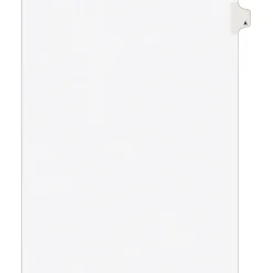 Avery Legal Pre-Printed Paper Divider, Side Tab A, White, Style, Letter Size, 25/Pack (01401) Outlet