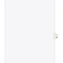 Avery Legal Pre-Printed Paper Dividers, Side Tab #15, White, Style, Letter Size, 25/Pack (11925) Sale