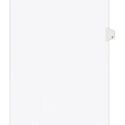 Avery Legal Pre-Printed Paper Dividers, Side Tab #7, White, Style, Letter Size, 25/Pack (11917) Sale