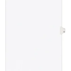 Avery Legal Pre-Printed Paper Dividers, Side Tab #11, White, Style, Letter Size, 25/Pack (11921) Best