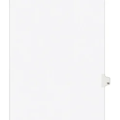 Avery Legal Pre-Printed Paper Dividers, Side Tab #18, White, Style, Letter Size, 25/Pack (01018) Outlet