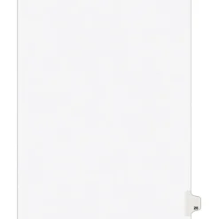 Avery Legal Pre-Printed Paper Dividers, Side Tab #25, White, Style, Letter Size, 25/Pack (01025) Best
