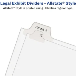 Avery Legal Pre-Printed Paper Dividers, Side Tab #4, White, Allstate Style, Letter Size, 25/Pack (82202) Best
