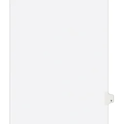 Avery Legal Pre-Printed Paper Dividers, Side Tab L, White, Style, Letter Size, 25/Pack (01422)