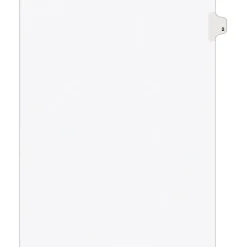 Avery Legal Pre-Printed Paper Dividers, Side Tab #2, White, Style, Letter Size, 25/Pack (11912) Outlet