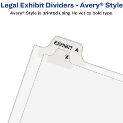 Avery Legal Pre-Printed Paper Dividers, Side Tab #2, White, Style, Letter Size, 25/Pack (11912) Outlet