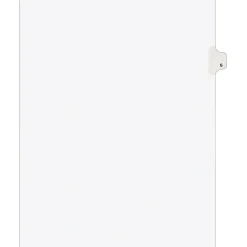 Avery Legal Pre-Printed Paper Dividers, Side Tab #6, White, Style, Letter Size, 25/Pack (11916) Hot