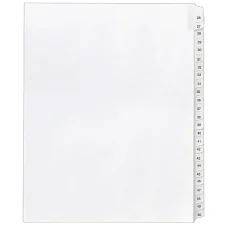 Avery Legal Pre-Printed Paper Divider Collated Set, 26-50 Tabs, White, Allstate Style, Letter Size (01702) Outlet
