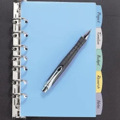 Avery Mini Write & Erase Plastic Blank Dividers, 5-Tab, Assorted Colors, 5/Pack (16180) Clearance