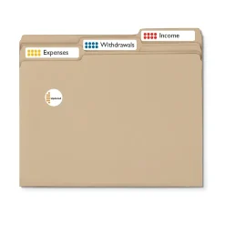 Avery Mini-Sheets Laser/Inkjet File Folder Labels, 2/3