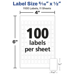 Avery Multipurpose Labels, 5/16