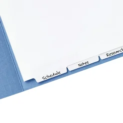 Avery Narrow Write & Erase Paper Dividers for Classification Folders, 5 Tabs, Bottom Tabs (13164)