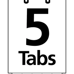 Avery Narrow Write & Erase Paper Dividers for Classification Folders, 5 Tabs, Bottom Tabs (13164)