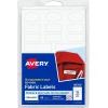 Avery No-Iron Fabric Labels, Assorted Shapes and Sizes, White, Non-Printable, 45 Labels/Pack (40700) Discount