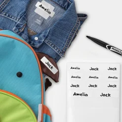 Avery No-Iron Fabric Labels, Assorted Shapes and Sizes, White, Non-Printable, 45 Labels/Pack (40700) Discount