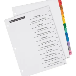 Avery Office Essentials Table 'n Tabs Pre-Printed Monthly Paper Divider, Jan-Dec Tabs, Multicolor, 1 Set (AVE11679) New