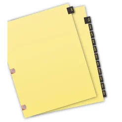 Avery Pre-Printed Monthly Dividers, 12-Tab, Black/Gold (25181) Online