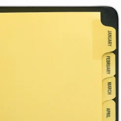 Avery Pre-Printed Paper Dividers with Laminated Tabs, Jan-Dec Tabs, Buff, Gold Reinforced (11307)