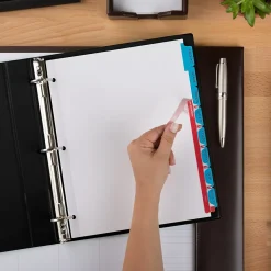 Avery Print & Apply Blank Tab Dividers, 8-Tab, Blue, 5/Pack (11411) Outlet