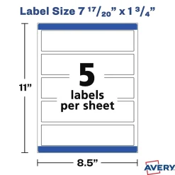 Avery Print-to-the-Edge Laser/Inkjet Wraparound Labels, 7.85