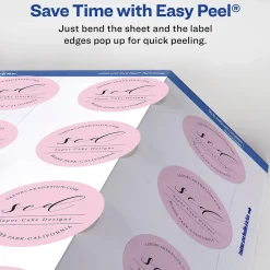 Avery Print-to-the-Edge Laser/Inkjet Square Labels, 2