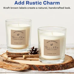 Avery Print-to-the-Edge Laser/Inkjet Square Labels, 2" x 2", Kraft Brown, 300 Labels/Pack (22846) Best