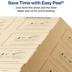 Avery Print-to-the-Edge Laser/Inkjet Square Labels, 2